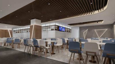 现代食堂3D模型下载